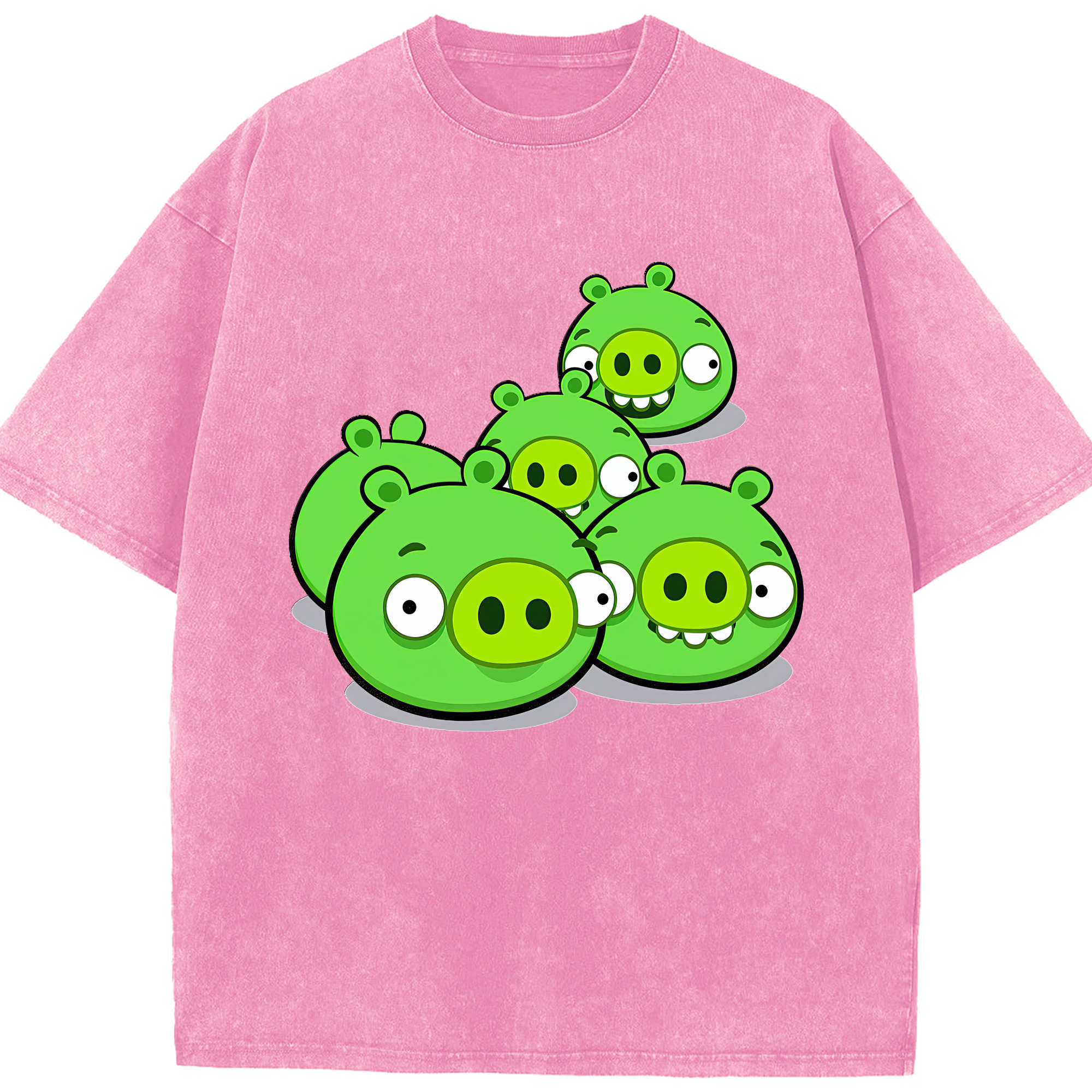 （画像用） Angry Birds アングリーバード 綿100% ヴィンテージ風 半袖Tシャツ（フロントプリント）